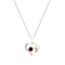 Dazzlingrock Collection Garnet and Diamond Double Heart Pendant with
Chain in 14K Gold