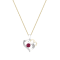 Dazzlingrock Collection Ruby and Diamond Double Heart Pendant with Chain
in 10K Gold
