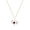Dazzlingrock Collection Garnet and Diamond Double Heart Pendant with
Chain in 14K Gold