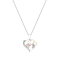 Dazzlingrock Collection Morganite and Diamond Double Heart Pendant with
Chain in 14K Gold