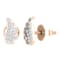 Dazzlingrock Collection Round White Diamond Angel Wing Stud Earrings for
Women in 10K Rose Gold