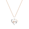 Dazzlingrock Collection Morganite and Diamond Double Heart Pendant with
Chain in 18K Gold
