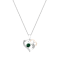 Dazzlingrock Collection Lab Emerald and Diamond Double Heart Pendant
with Chain in 18K Gold
