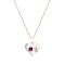 Dazzlingrock Collection Lab Ruby and Diamond Double Heart Pendant with
Chain in 18K Gold