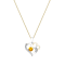 Dazzlingrock Collection Citrine and Diamond Double Heart Pendant with
Chain in 14K Gold