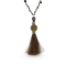 Night Zen Mixed Stone Knotted Necklace, Handmade by Amber Planet Earth.