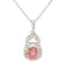 1.02 Ctw CVD Pink Diamond and 0.40 Ctw White Diamond Pendant in 14K WG
