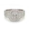 0.30Cts Pie Cut Diamond and 0.95Cts White Diamond Accents Ring in 14K