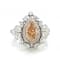 1.52 Ctw Fancy Color Diamond and 1.04 Ctw White Diamond Ring in 14K WG