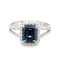 2.26 Ctw CVD Blue Diamond and 0.31 White Diamond Ring in 14K WG