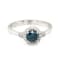 0.53 Ctw CVD Blue Diamond and 0.16 White Diamond Ring in 14K WG
