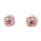 2.01 Ctw CVD Pink Diamond and 0.32 Ctw White Diamond Earrings in 14K WG