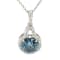 1.75 Ctw CVD Blue Diamond and 0.25 Ctw White Diamond Pendant in 14K WG