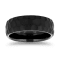 Tungsten Black Ion Plating Hammered Mens Band