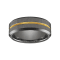 Tungsten Gold Ion Plating Stripe Mens Band