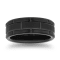 Tungsten Black Ion Plating Brick Pattern Mens Band