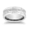 Tungsten White Ion Plating Brick Pattern Mens Band