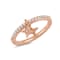MFY x Anika Rose Gold over Sterling Silver with 1/5 Cttw Lab-Grown
Diamond Ring
