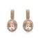 Sterling Silver Morganite and Natural White Diamond Stud Earrings 1.71 CTW