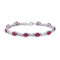 Created Ruby and Natural White Diamond Sterling Silver Link Bracelet
9.71 CTW
