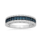 10K White Gold Blue and White Diamond Ring  0.33 CTW