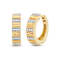 Jewelili Verifine Edra 18KT 2.5 micron over Sterling Silver and 0.15ctw
Diamond Huggie Earrings