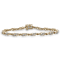 Natural White Round Diamond 14K Yellow Gold Over Sterling Silver Link
Bracelet 0.25 CTW