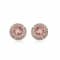 10K Yellow Gold 5 MM Round Morganite and Round Created White Sapphire
Stud Earrings