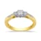 Natural White Diamond 14K Yellow and White gold Three Stone Engagement
Ring 0.25 CTW