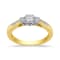 Natural White Diamond 14K Yellow and White gold Three Stone Engagement
Ring 0.25 CTW