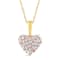 Jewelili 10K Yellow Gold Peach Crystal Heart Pendant with 14K Gold
Filled Chain