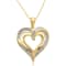 White Diamond 14K Yellow Gold Over Sterling Silver Heart Pendant 0.25 CTW
