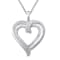 Jewelili Sterling Silver 1/2 Ctw White Diamond Heart Pendant, 18"
Rolo Chain