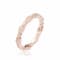 Dainty All Natural White Sapphire Round cut Rose Gold Plated Sterling
Silver Eternity Ring