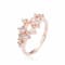 Enticing All Natural White Sapphire Cluster Ring in Rose Gold Plated
Sterling Silver