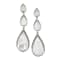 Sterling Silver Elongated Pear Drop Gems of the Sea Mother-Of-Pearl Earrings
