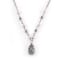 Sterling Silver Balinese Design Pear Drop Necklace With Fresh Water Pearl