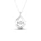 10K White Gold Diamond Pendant Rope Chain Necklace for Women 18inch
(1/2Ct/ I2,H-I)