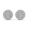 10K White Gold Cluster Diamond Stud Earrings for Women (1/8Ct /I2,H-I)