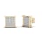 10K Yellow Gold Cluster Diamond Square Shape Stud Earrings for Women
(1/6Ct /I2,H-I)