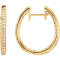 14k Yellow Gold 1 CTW Diamond Inside-Outside Hinged 27.8 mm Hoop
Earrings for Women