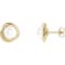 14k Yellow Gold Pearl Stud Earrings for Women