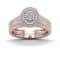 10K Rose Gold 1/3ctw Diamond Halo Engagement Ring Wedding Band Bridal
Set ( I2-Clarity-H-I-Color )