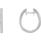 14k White Gold 1 CTW Diamond Inside-Outside Hinged 27.8 mm Hoop Earrings
for Women