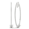 925 Sterling Silver 1/2ctw Diamond Womens Large Hoop Earrings ( H-I
Color, I2 Clarity )