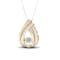 10K Yellow Gold 0.01 Ct Round Diamond Teardrop Pendant With Chain
(Color- H-I, Clarity-I2)