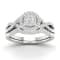 10K White Gold .40ctw Diamond Halo Engagement Ring Bridal Set Split
Shank ( I2-Clarity-H-I-Color )