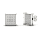 10K White Gold Cluster Diamond Square Shape Stud Earrings for Women
(1/6Ct /I2,H-I)
