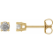 14K Yellow Gold 1/3 CTW Natural Diamond Stud Earrings for Women with
Friction Post