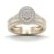 10K Yellow Gold 1/3ctw Diamond Halo Engagement Ring Wedding Band Bridal
Set ( I2-Clarity-H-I-Color )